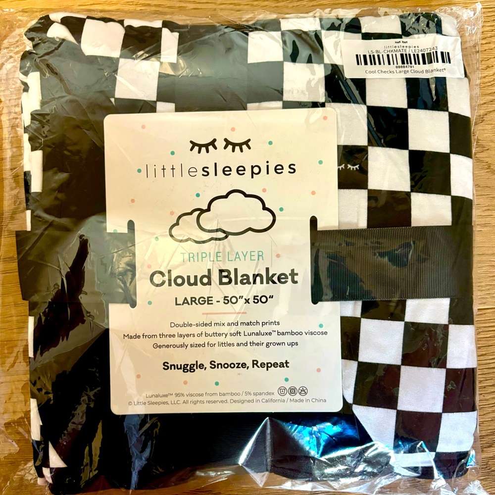 Little Sleepies Cool Checks Large Cloud